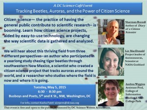 Flyer for May 5, 2015 DC Science Cafe Event